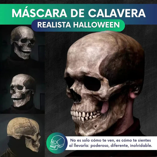 Máscara Látex Esqueleto Hiperrealista - Pide hoy y recibe regalo especial🎁