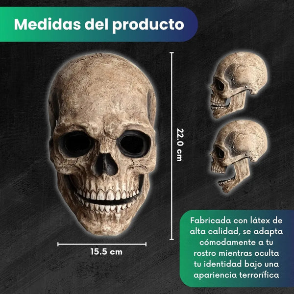Máscara Látex Esqueleto Hiperrealista - Pide hoy y recibe regalo especial🎁